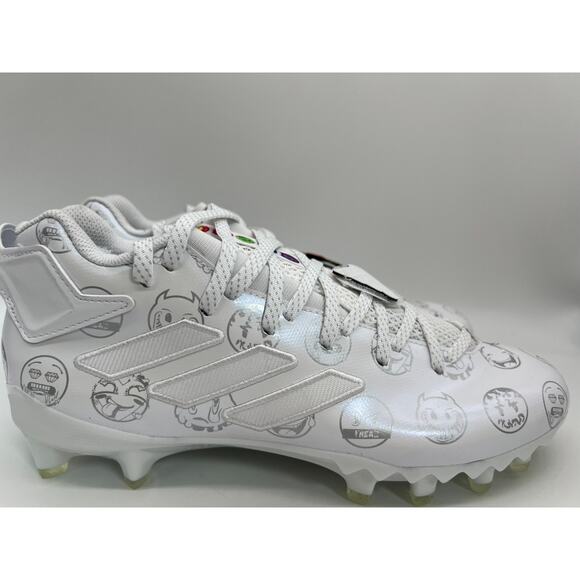 Adidas Freak 22 Big Mood Football Cleats White Silver Emoji GX7983 Size 9.5 New - Picture 1 of 16
